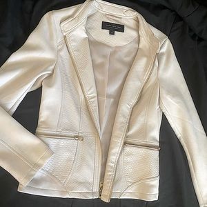Cream jacket w/snakeskin detail. NWOT, NEVER WORN.
